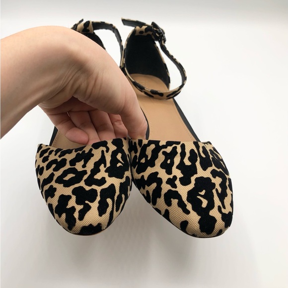 ASOS Animal Print Tan Black Ankle Strap Velvet Heels - Size 7 - Picture 6 of 9